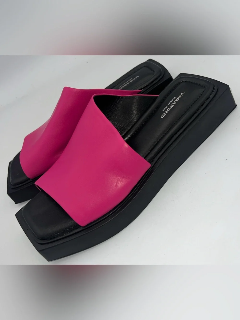 Vagabond Shoemakers Evy Slide Leather Sandals Hot Pink Women’s Size EU41 NEW